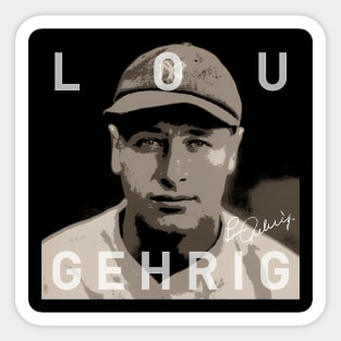 Lou Gehrig Yankees 3 By Buck Sticker